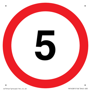 5mph or 5kph road speed sign